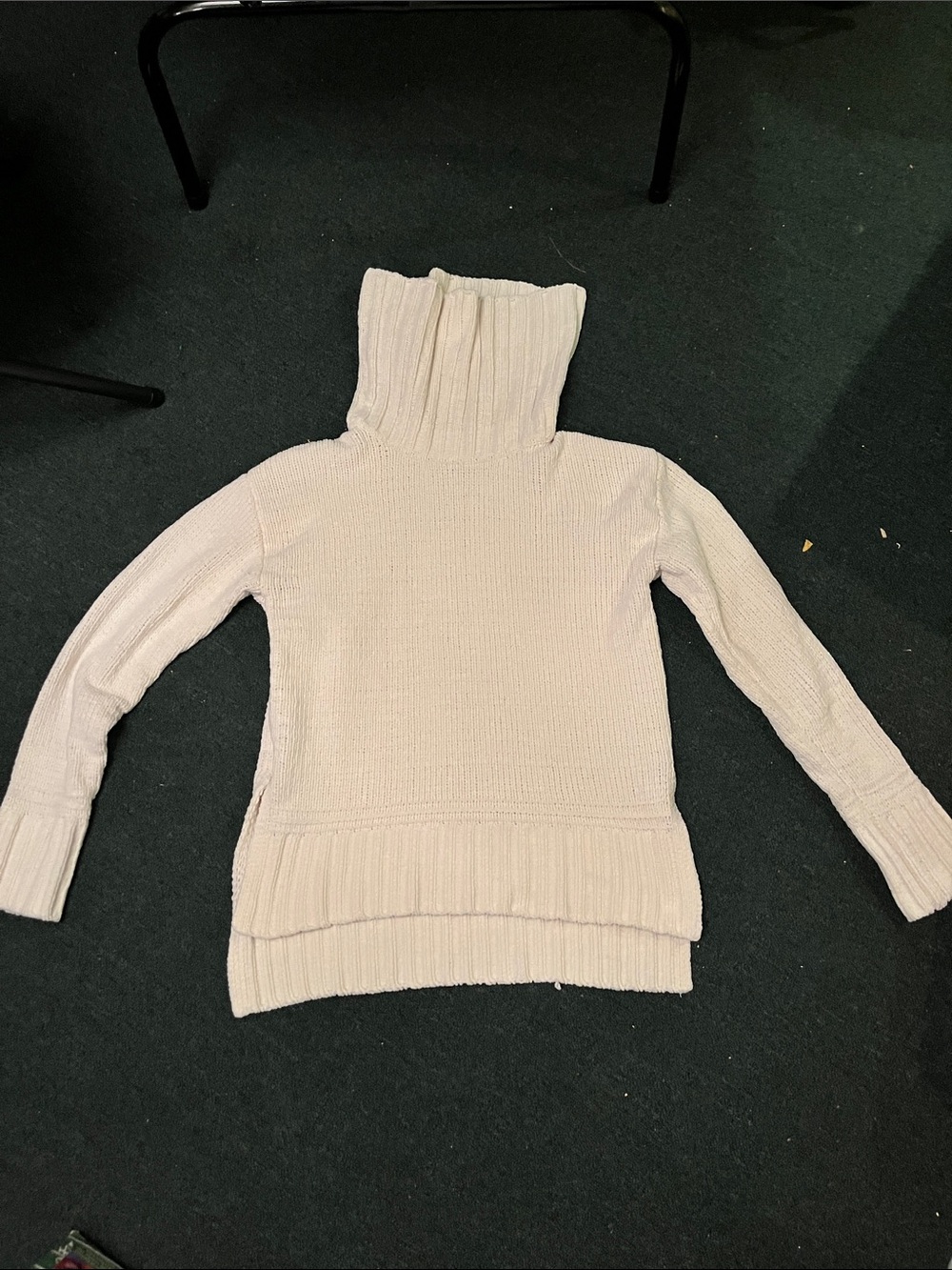 Altar'd State Cream Ribbed Turtleneck Sweater